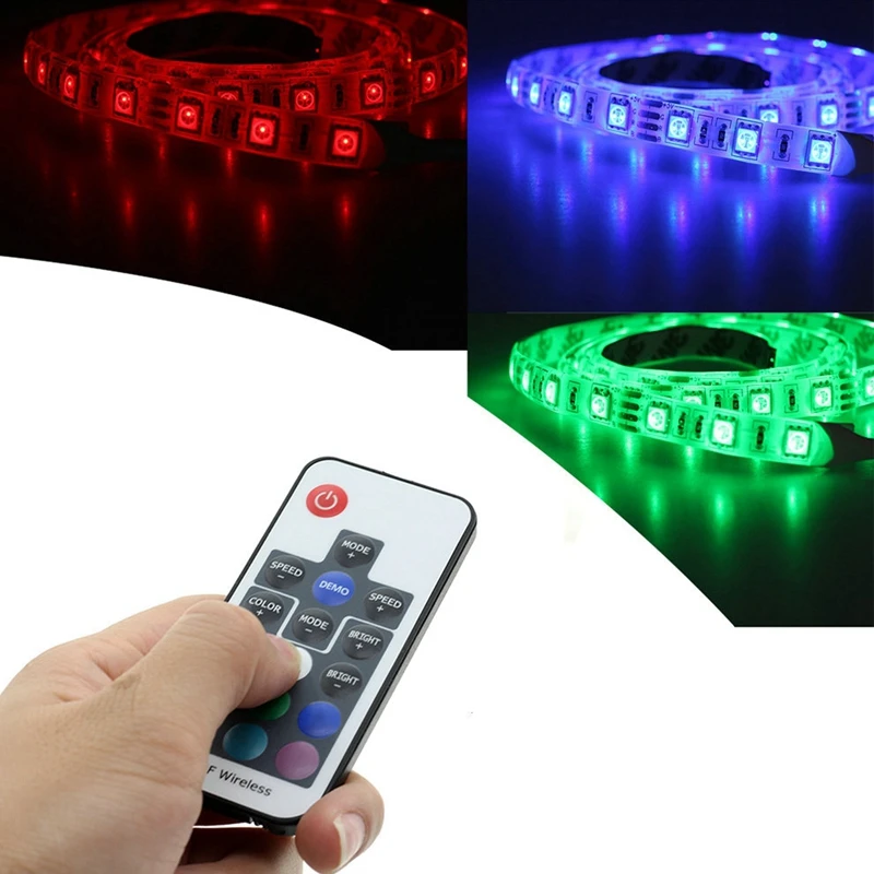 DC 5 в USB светодиодный светильник 5050 RGB Гибкий Светильник лампы ТВ фон ing клейкая
