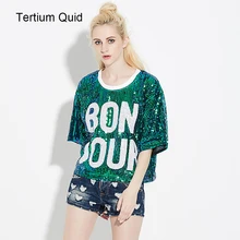 Свободная туника, топы для женщин, топ с блестками, модная футболка для женщин, Harajuku, футболка с коротким рукавом, футболка, хип-хоп, Jazze, топы с блестками