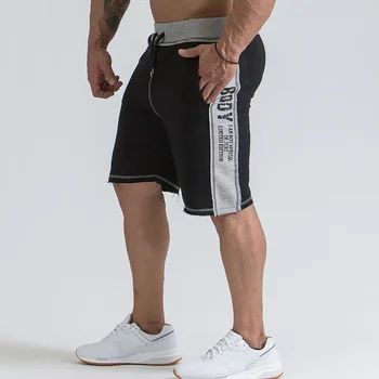 Mens gym cotton shorts Running jogging outdoor sports Fitness Sweatpants male workout Crossfit clothing Brand short pants 3