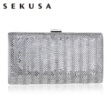 SEKUSA стразы, женские сумки через плечо, маленький свадебный клатч, телефон, ключ, сумочка, вечерняя сумочка, бриллианты, вечерние сумки