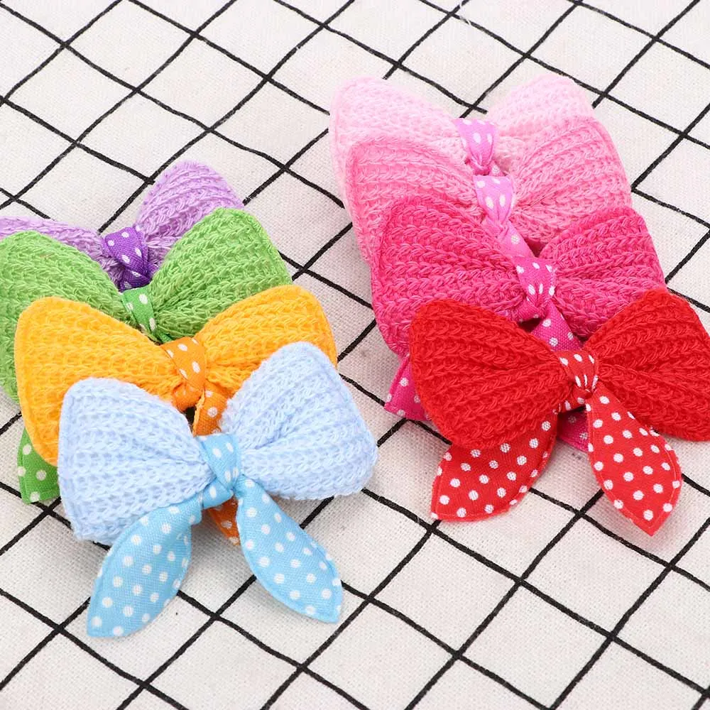 10 Pcs/Set Cute Pet Dog Cat Bowknot Hairpin Pet Hair Clips Hair