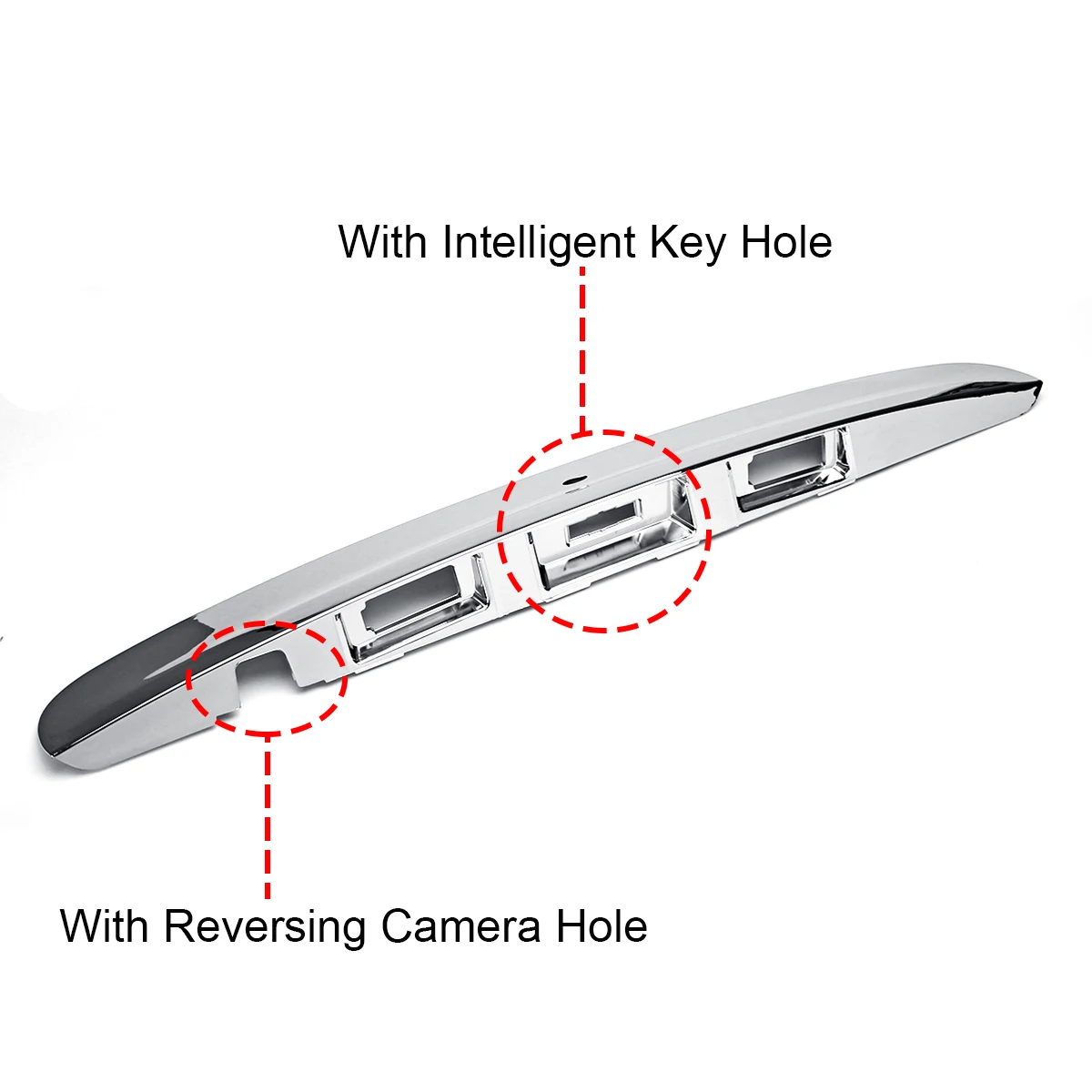 Новая серебряная ручка для крышки багажника с I-key и отверстием для камеры для Nissan Qashqai J10 2007~ пластиковая накладка