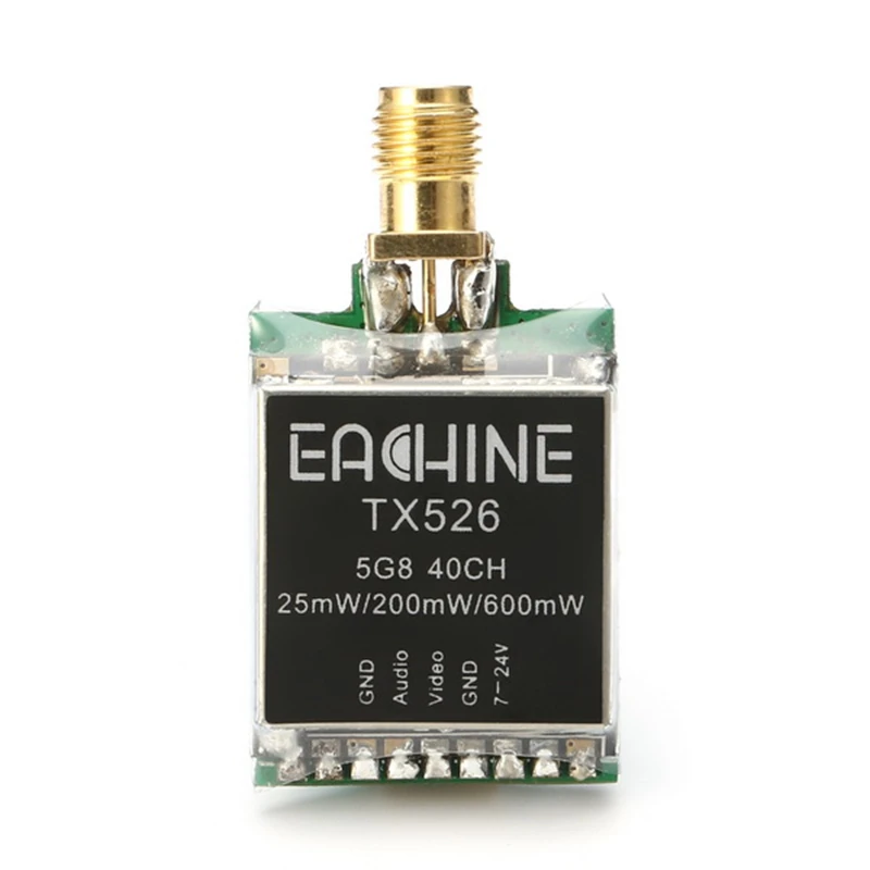 Eachine TX526 5,8G 40CH 25 МВт/200 мВт/600 мВт переключаемый AV беспроводной FPV передатчик RP-SMA женский для FPV мультикоптера