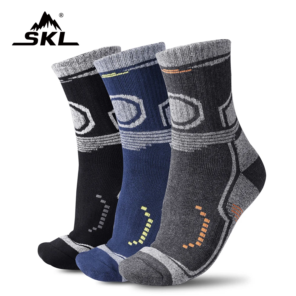 

SKL 3Pair Men Premium Athletic Breathable Sock Feel Comfortable and Fast Dry During Outdoor Sport Hiking Trekking Ski Climbing