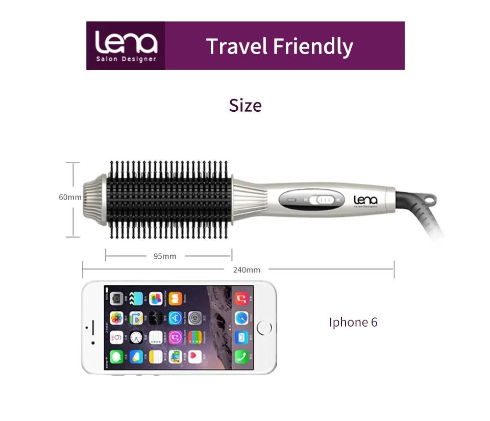 Lena LN-209, 220 В, идеальная расческа для завивки волос, выпрямитель для волос, бигуди, бигуди, Волшебная щетка для завивки волос, стайлер для волос