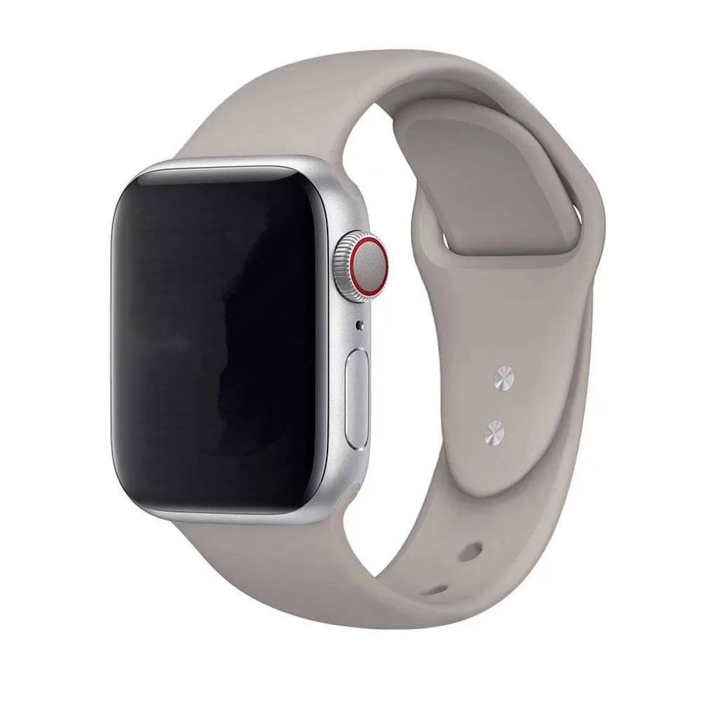 Спортивный силиконовый ремешок для iwatch серии 4321 Apple Watch Band мягкий силиконовый дышащий сменный ремешок 40 мм 42 мм 38 мм 44 мм