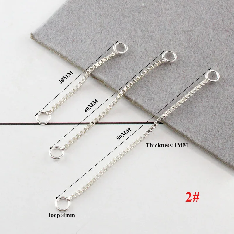 4 шт. 925 пробы сережки с двойным кольцом, короткие сережки, коробка, цепочка, удлиняющие сережки, сделай сам, поиск сережек