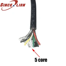 RVVP5 экранированный провод 2 м чистый Медь RVVP Управление кабель 5 core/0,3/0,5/0,75/1/1,5/2.5MM2 квадратный Экранированный кабель