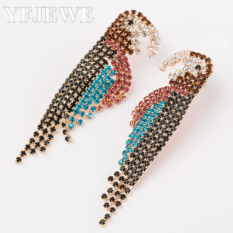 

YFJEWE New Fashion Jewelry Alloy Multicolor Long Drop Earrings for Women Factory Wholesale E052