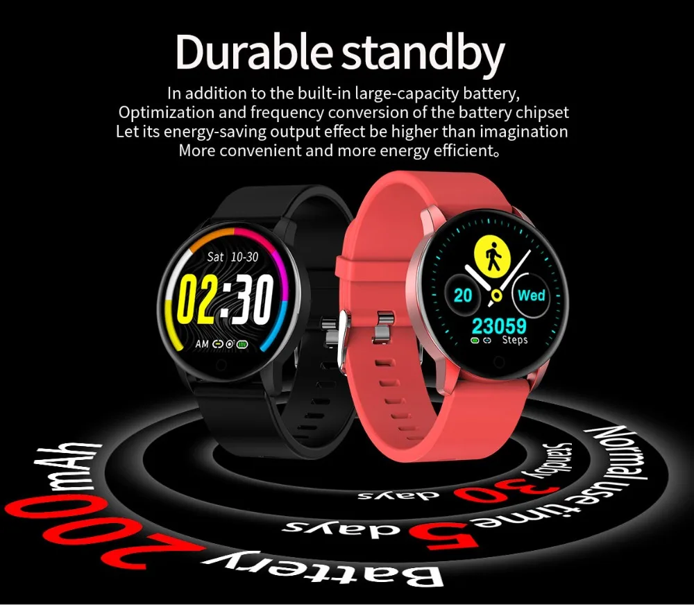 DIGOOR Q20 фитнес-браслет Смарт-часы водонепроницаемые с измерением давления шагомер часы с функцией измерения пульса для мужчин и женщин
