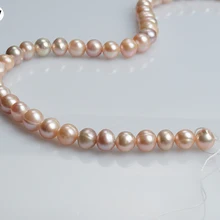 Природные 5 нитей круглый пресноводный жемчуг бледно-лиловый 6-7 мм 15 дюйм(ов) "сделай сам", зажим для ожерелья, браслет, серьги