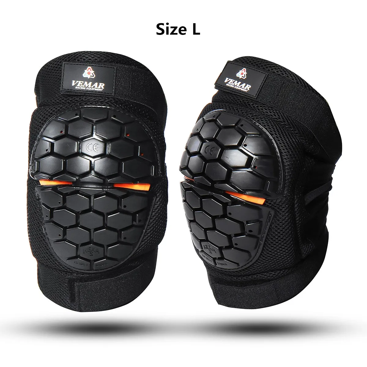 2pcs Protective Plate Knee Protector Guard Motorcycle Ski Snowboard Skating Protection Elbow Knee Pads - Цвет: L Knee Guards