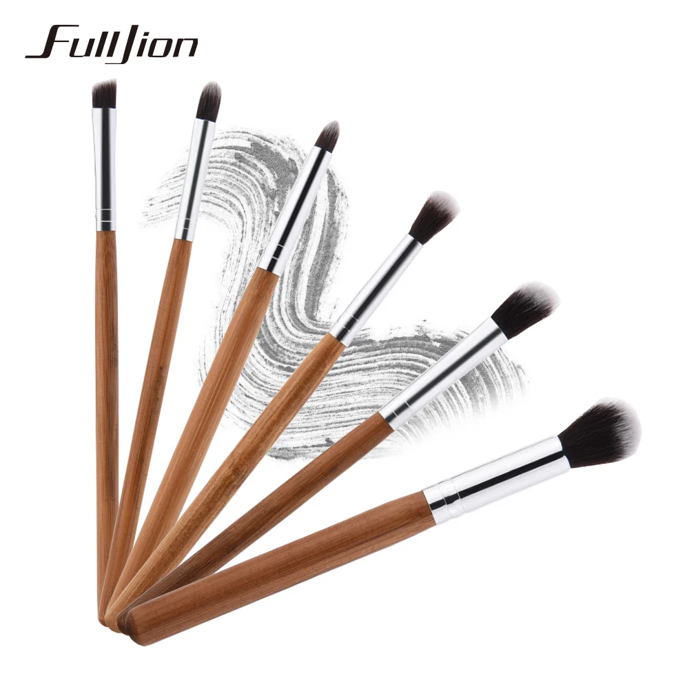 Новые кисти для макияжа Fulljion, Профессиональные кисти для макияжа, набор кистей из бамбукового дерева и волокна, инструмент для макияжа, кисти для подводки бровей и пудры
