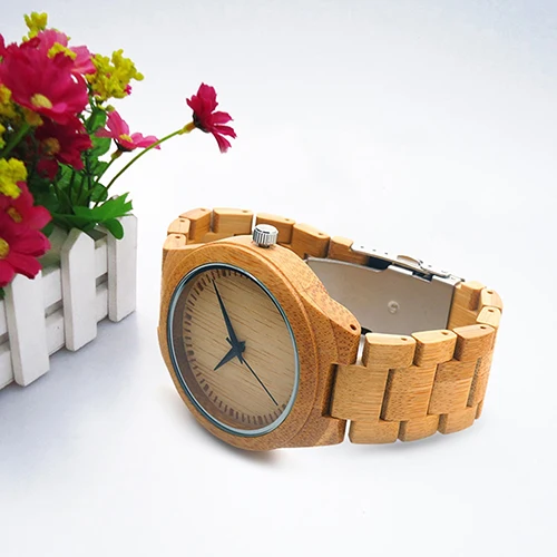 

Men's Fashion Luxury Style Charm Jewelry Bamboo Wooden Quartz Analog Wrist Watch