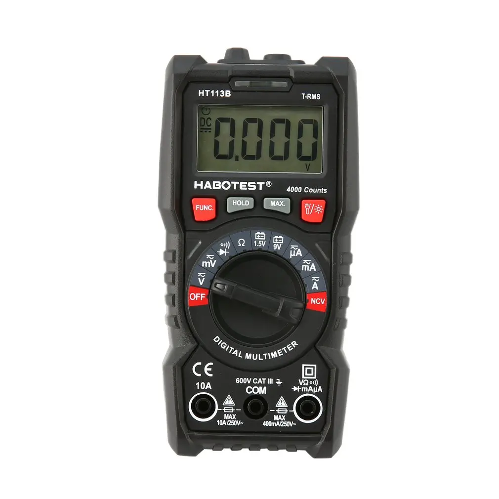 HABOTEST Digital Mini Multimeter DC/AC Voltage Current Meter Handheld Ammeter Diode NCV Ohm Tester TRMS Multitester Auto Range