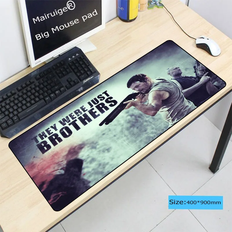  Mairuige 900*400*4 Walking Dead Large Speed Mouse Pad Gamer Locking Edge Keyboard Mouse Mat Gaming 