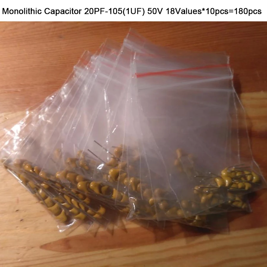 20 пФ ~ 105 1 мкФ монолитный керамический конденсатор комплект 18 значений * 10 шт. = 180