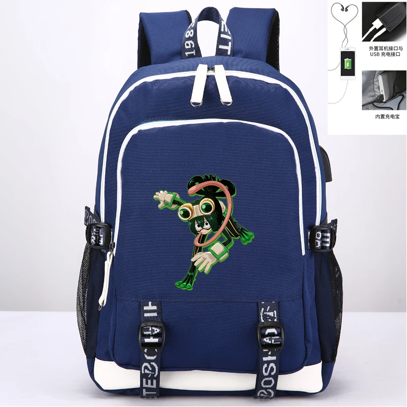 Аниме My Hero Academia Boku no Hero Academia школьная сумка рюкзак зарядка через usb подросток ноутбук сумки на плечо