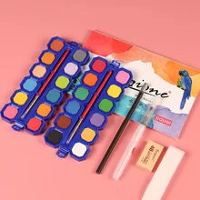 12/21/24 Цвета водонепроницаемого материала; Водонепроницаемая Цвет пигментное окрашивание комплект яркий Цвет Портативный воды Цвет для рисования товары для рукоделия с емкостью для