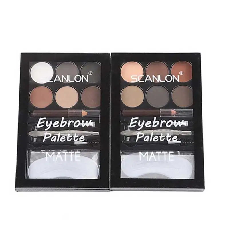 

#5806 Women Waterproof Blush Long Lasting Durable High Quality Brush Multi-color Eyebrow Set 6 color with brush