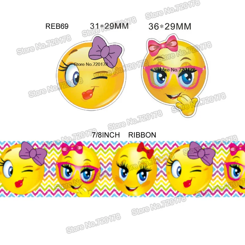

printed cartoon grosgrain ribbon and resin sets 7/8inch 50yard ribbon and 50pcs resin 1 set REB69
