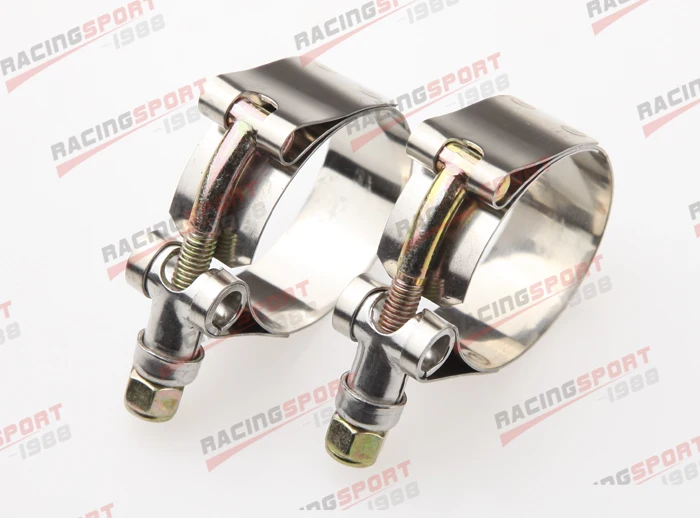 

2PCS 3.5" inch Turbo Pipe Hose Coupler T-bolt Clamps Stainless Steel 92/100mm TCL-3.5