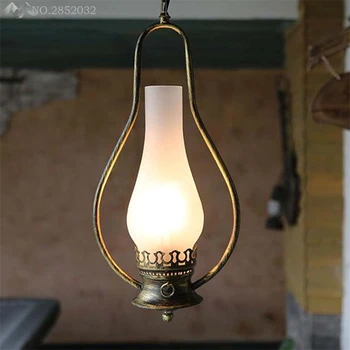 

JW Kerosene Chain Pendant Light American Style Industrial Vintage Loft Industrial Iron Lampshade Pendant Lamp Lighting Fixture