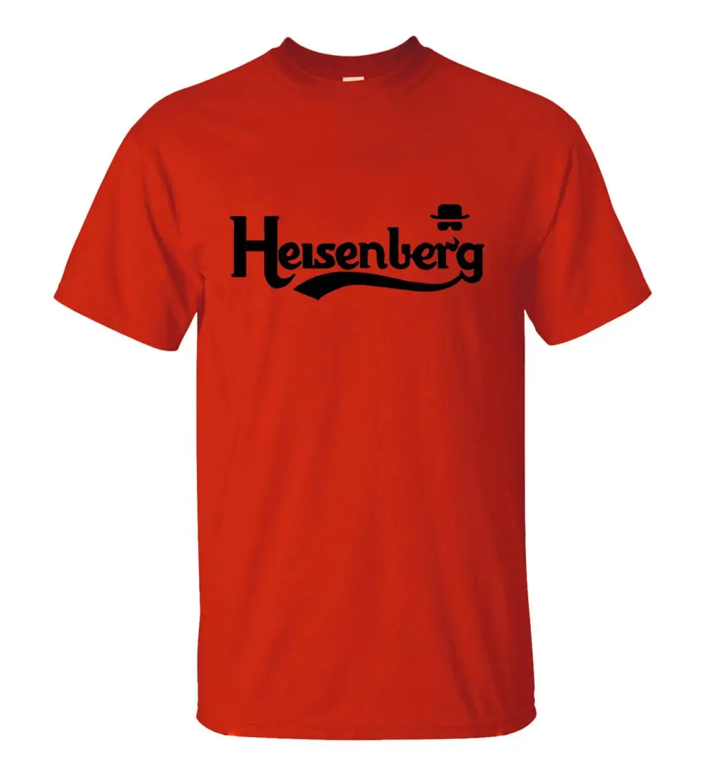 Футболка с надписью «Breaking Bad Heisenberg», летняя Новинка, модная уличная одежда, мужские футболки с круглым вырезом и коротким рукавом, топы для фитнеса в стиле хип-хоп - Цвет: red1