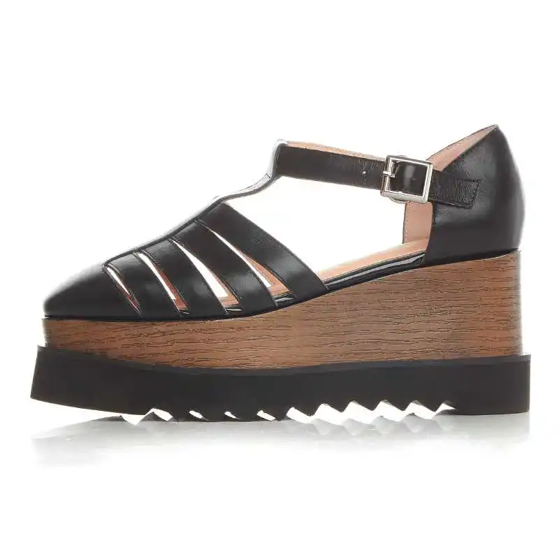 En Coréenne Beauté Chaussures Pot 2018 Pompes Fille Carré argent Rouge Femmes Lgf1 D'été Respirant Noir Plate Véritable vin Cales Cuir forme Krazing Bout Magnifique xYtXUwX