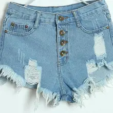 Скидка на весенне-осенний период, с дырками и кисточками, с ультракороткой талией, разорванная джинсовая ткань модные шорты
