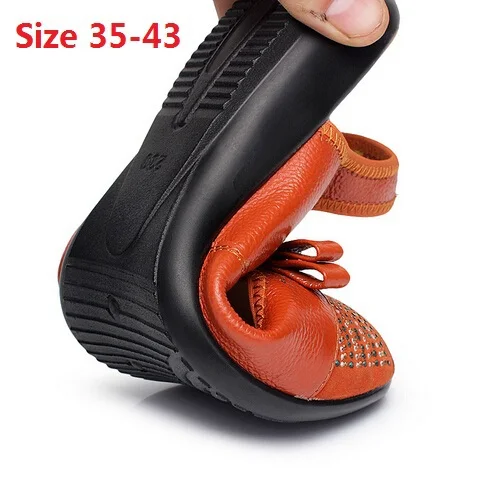 

Size 35-43 women women genuine leather sandals woman slippers summer mother shoe woman casual shoes lady flip flops wedges woman