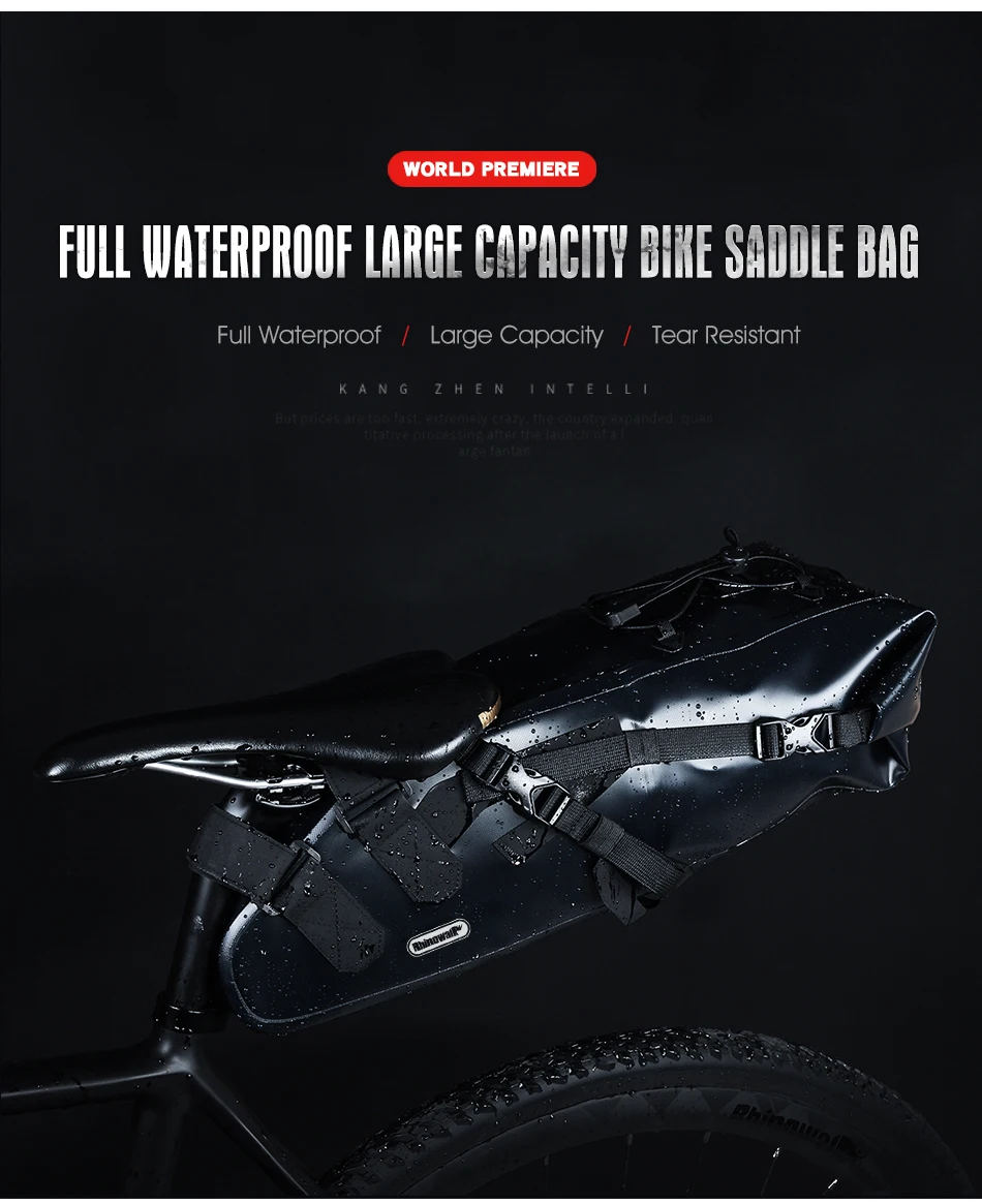 Cheap RHINOWALK Bicycle Bike Saddle Bags 10L High Capacity Tail Bag Prevent Rainwater MTB Road Cycling Travel Rear Goods Shelf Bags 0