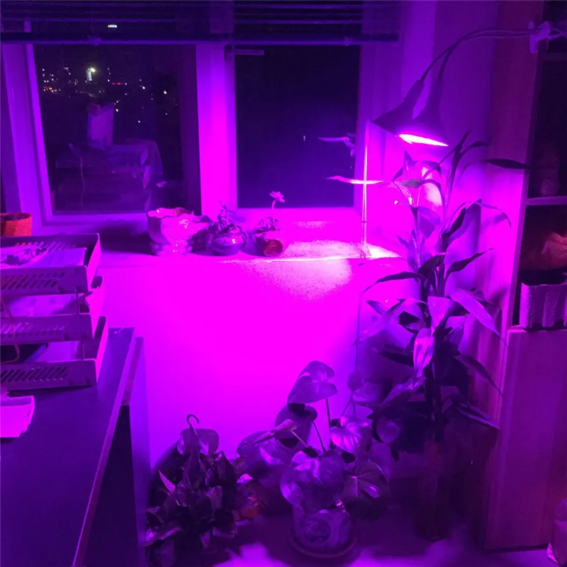 28/126 светодио дный/200/290 LED Grow Plant Light полный спектр лампы накаливания Dual Head с настольным зажимом для комнатных цветов Семена парниковых