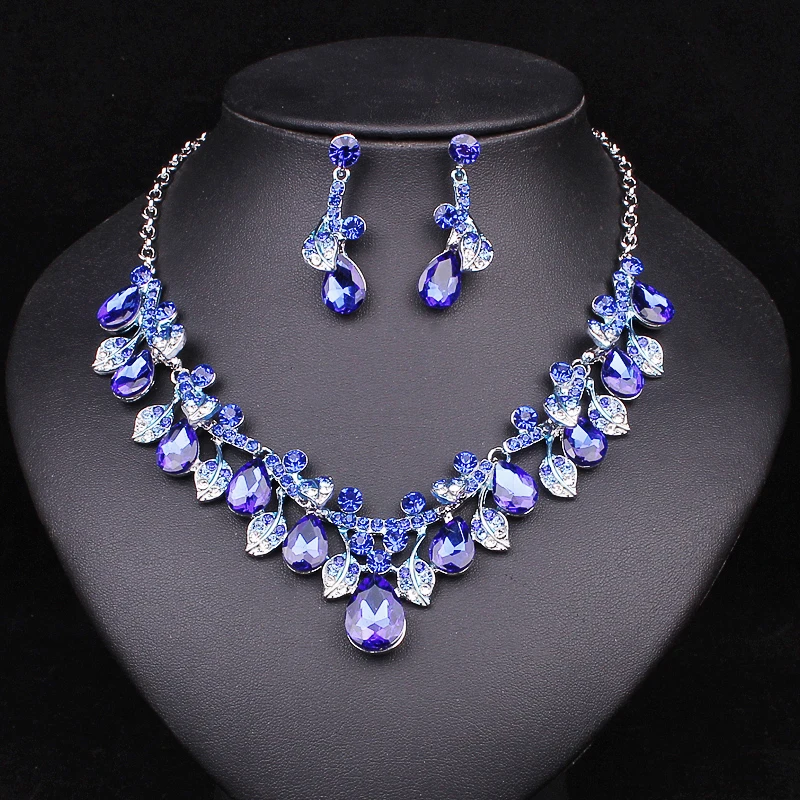Buy Fashion Wedding Blue Rhinestone