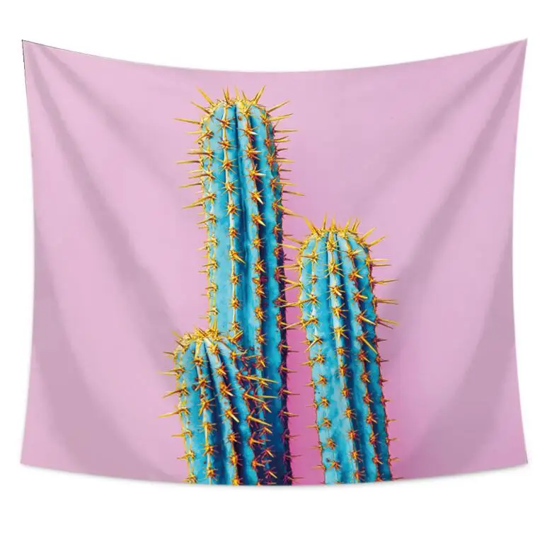 Cactus tapestry wall hanging home decor printing tablecloth bed sheet beach towel for party wedding decoration background - Цвет: 10