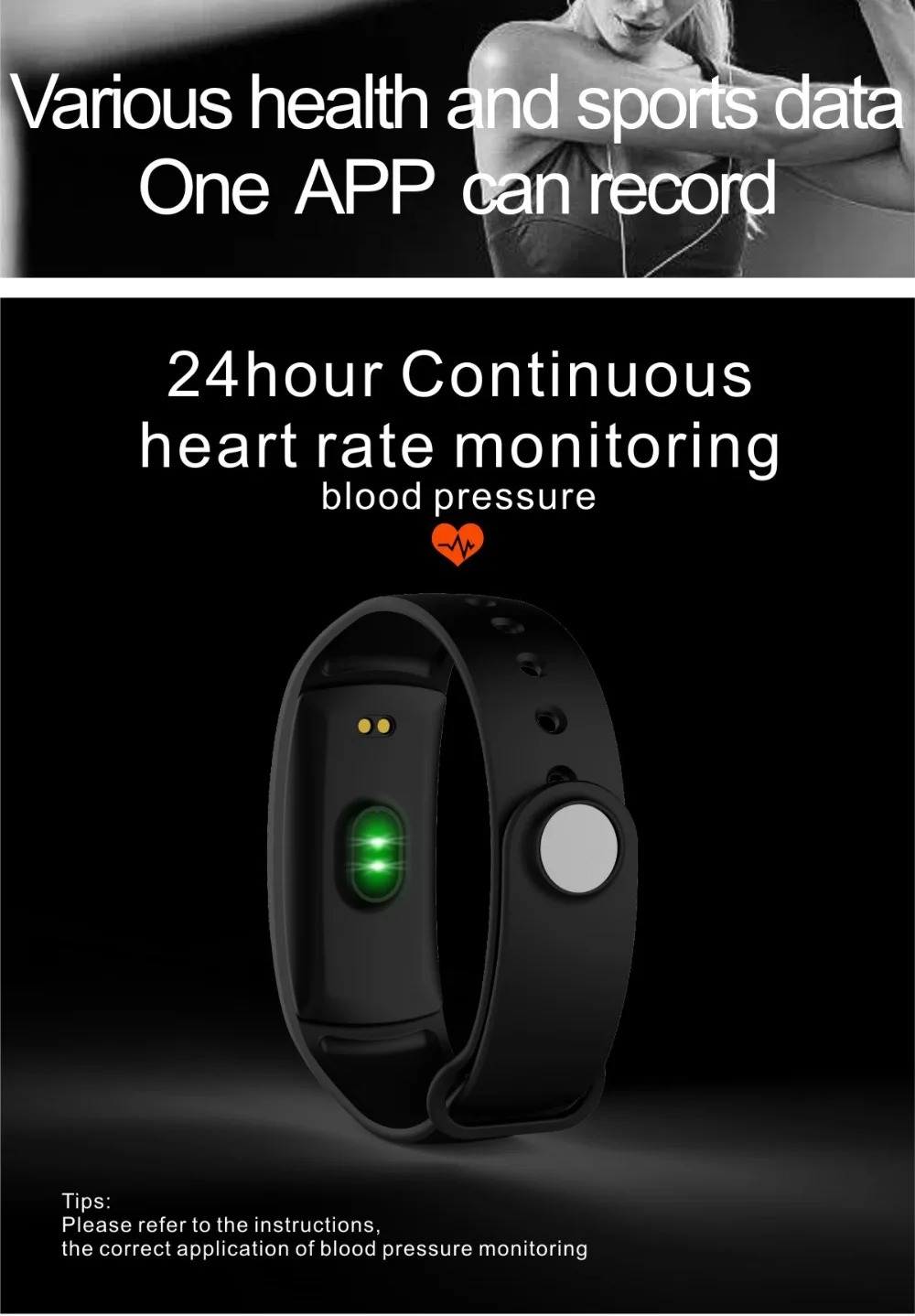 QS90 Smart Bracelet Heart Rate Monitor Wristbands Activity Fitness Tracker Bluetooth Waterproof Pedometer Smartband Smart watch (8)