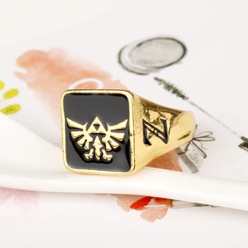 

dongsheng Wholesale The Legend of Zelda Rings Hip Hop Style Letter Z Logo Finger Ring for Men Woman Accessories Gift-25