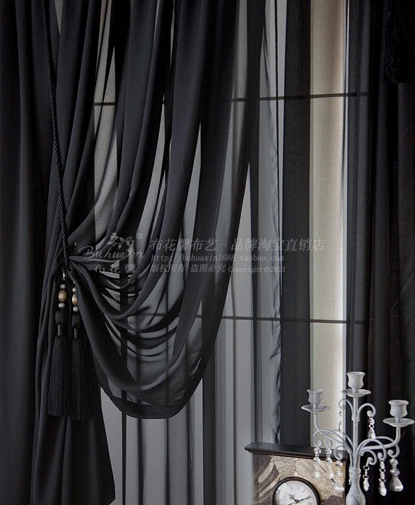 Black Curtains black curtains cheap : Popular Black Sheer Curtains-Buy Cheap Black Sheer Curtains lots ...