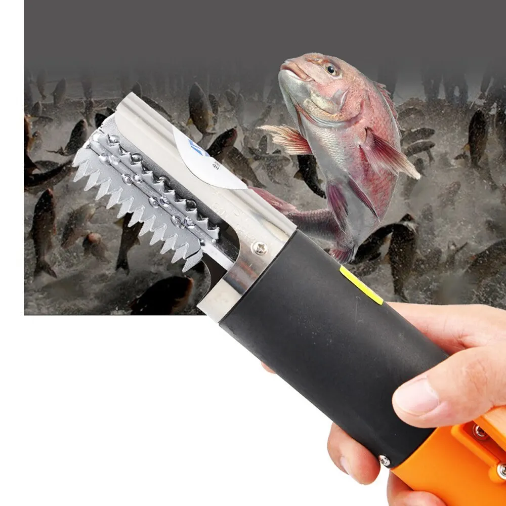 

Electric Fish Scaler Waterproof Fishing Scalers Clean Fish Remover Cleaner Descaler Scraper Seafood Tools EU / US Plug