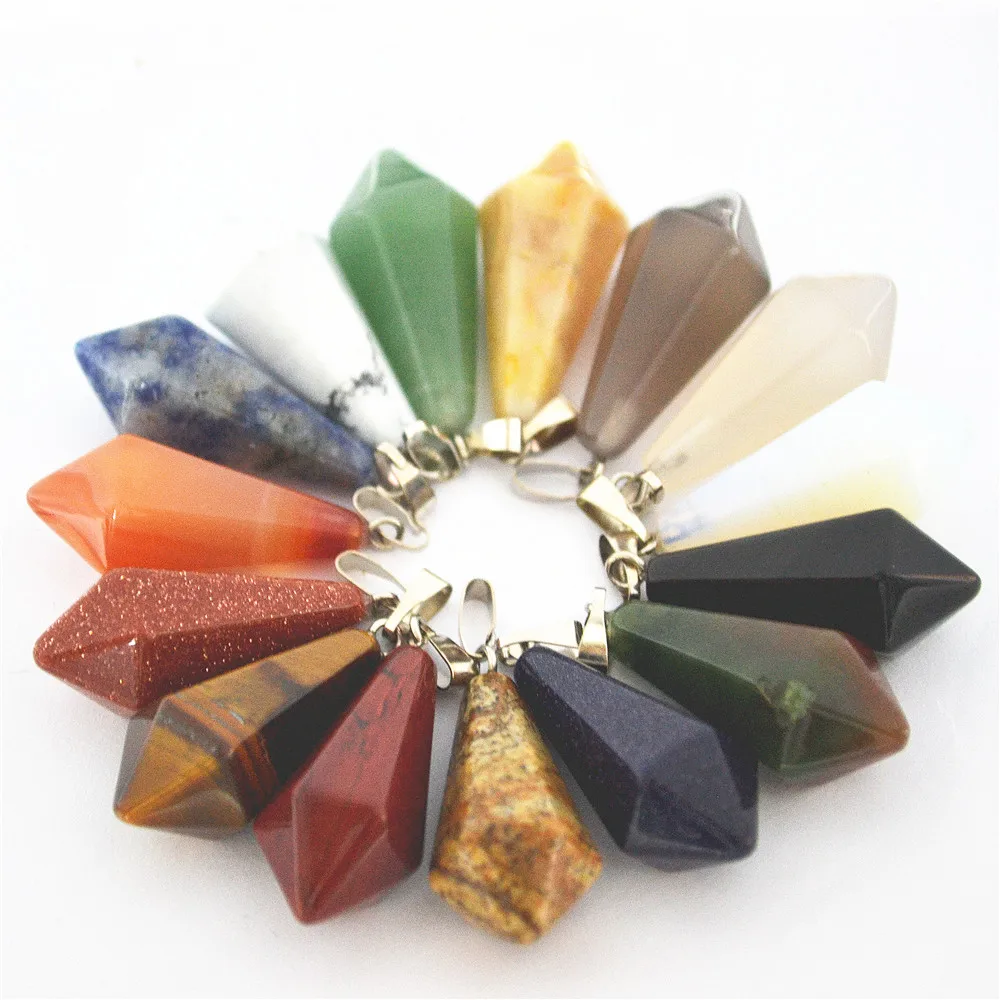 

Hot! New Natural Gem Stone Necklace & Pendants Out Circle Roses Quartz Opal Unakite Onyx Reiki Healing Women Men Jewelry 24pcs