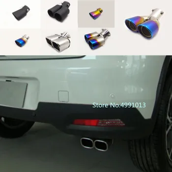 

car rear cover muffler exterior end pipe dedicate exhaust tip tail outlet ornament vent For Peugeot 3008 2016 2017 2018 2019