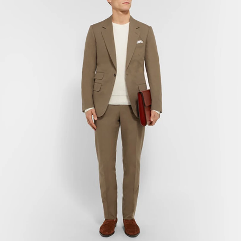 Terno Masculino Vestidos смокинги для Для мужчин лацканы одной кнопки четыре кармана Комплект из 2 предметов утро костюмы(куртка+ Штаны