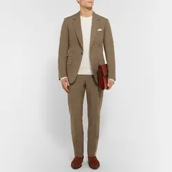 Terno Masculino Vestidos смокинги для Для мужчин лацканы одной кнопки четыре кармана Комплект из 2 предметов утро костюмы (куртка + Штаны)