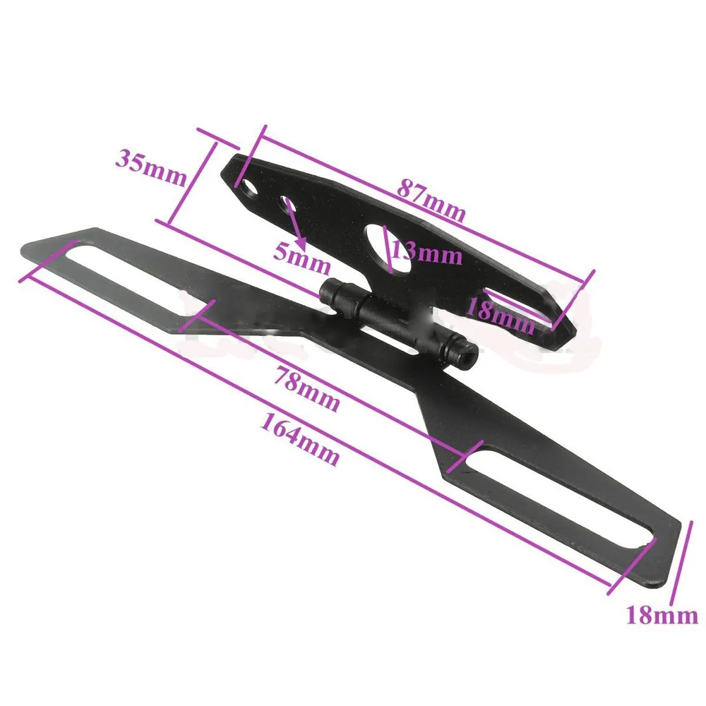 Мотоцикл лицензионный кронштейн Мотоцикл Регулируемый складной держатель номерного знака задний фонарь кронштейн Высокое качество a24
