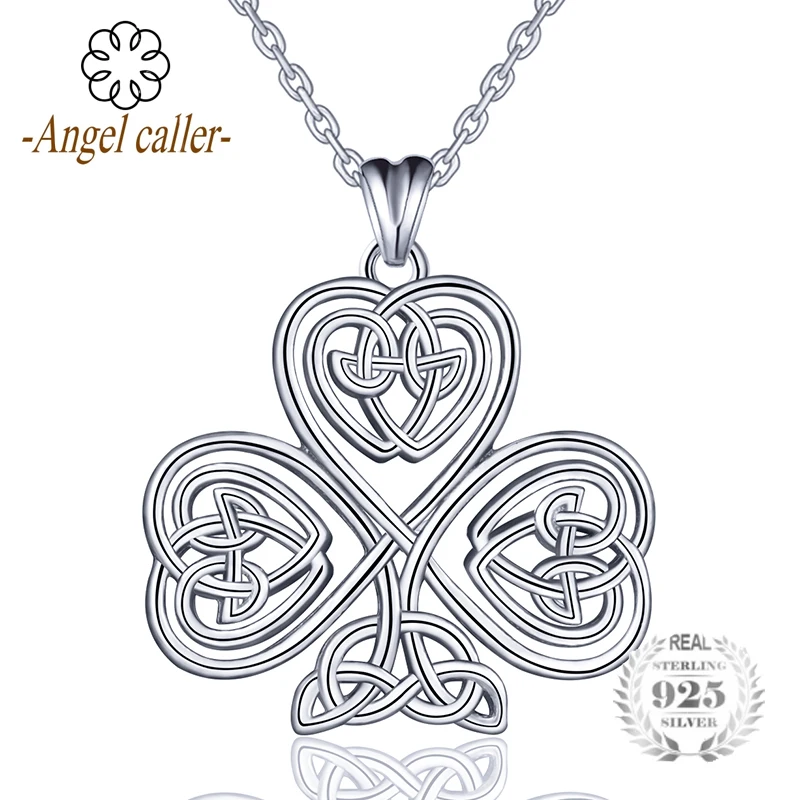 Женское колье в форме сердца Angel Caller Настоящее серебро 925 пробы кулоны виде
