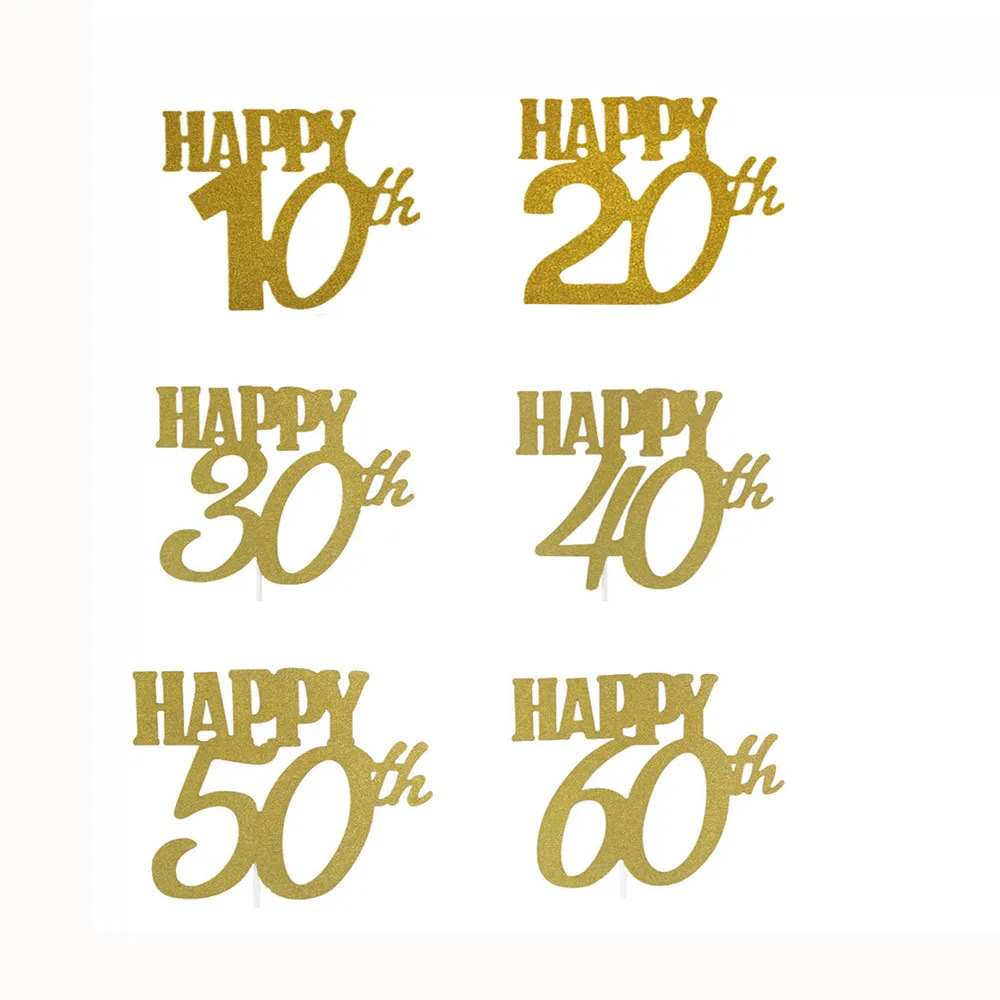 

1PC Acrylic Birthday Cake Topper Insert Card One Full Year Of Life Cakes Decoration Accessories Home Party Celebrate Ornaments