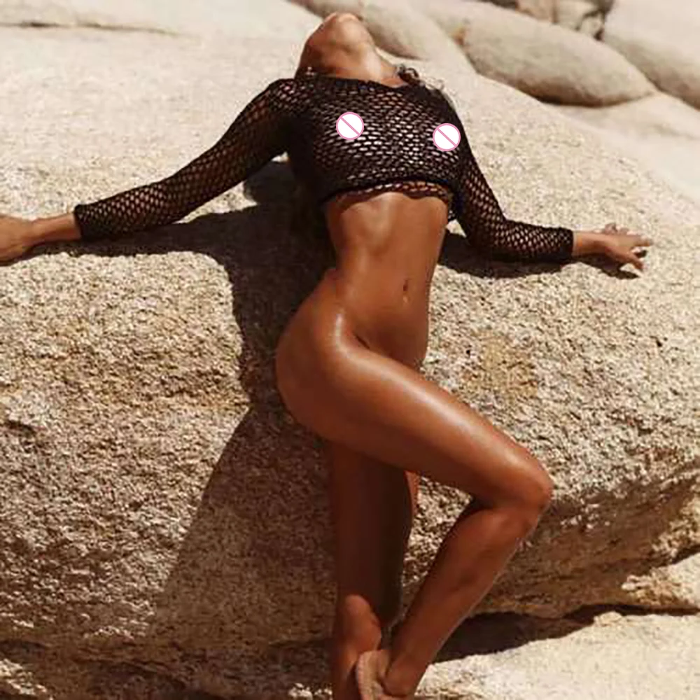 

Beach Cover UP 2019 Women Sepatate Swimsuit Dress Sexy Lace Crochet Bathing Suit Sequins Mesh Hollow Cover-UP Bikini Swim