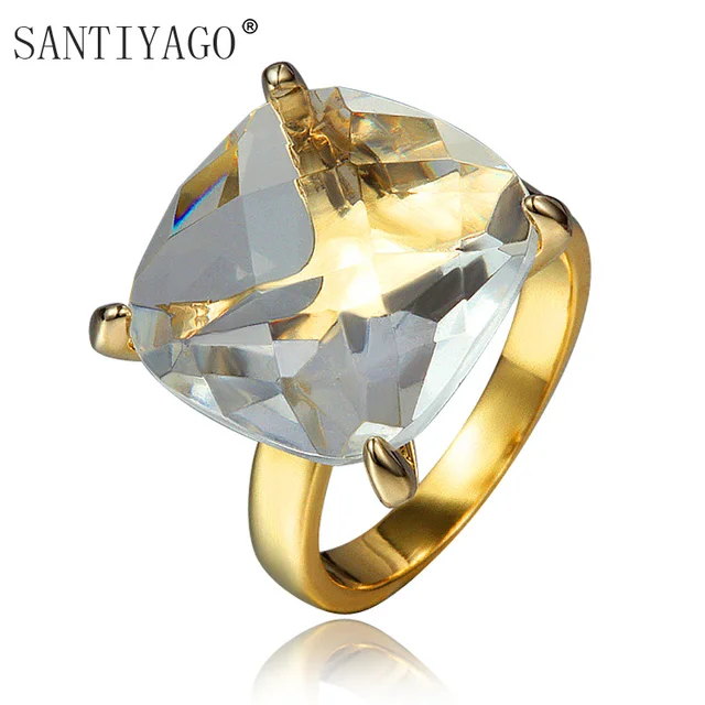 Hot Selling Heavy Silver Plated Stainless Steel Ring With Big Precious Stone Cry Hot Selling Heavy Silver Plated Stainless Steel Ring With Big Precious Stone Cry