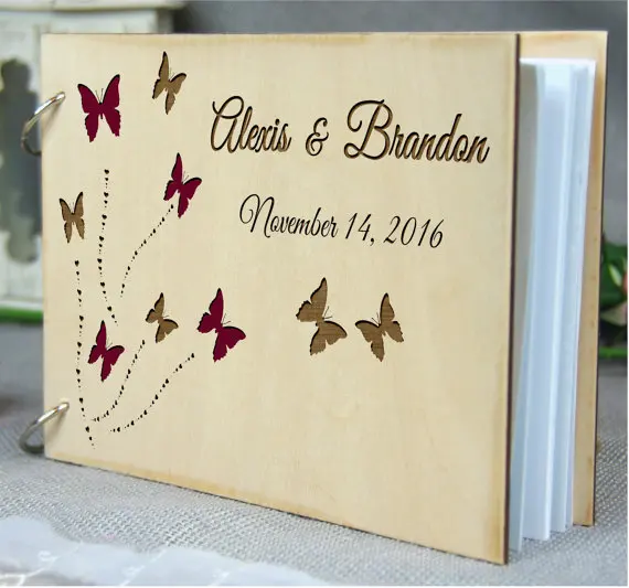 custom wedding anniversary bridal shower butterfly guest book guest books wedding