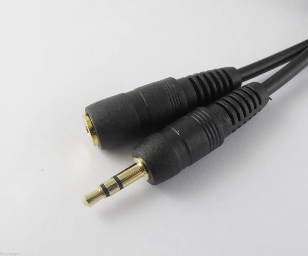 10pcs 1 8m Gold 3 5mm Aux Extension M To F Cable Headphone Stereo f iPod Speaker to PC